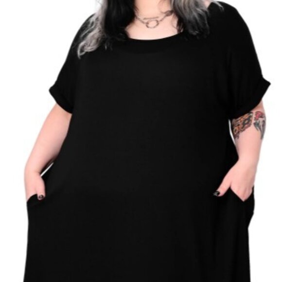 Brunch Goth Oversized Maxi lounge dress with pockets - Picture 1 of 4